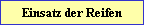 Einsatz der Reifen